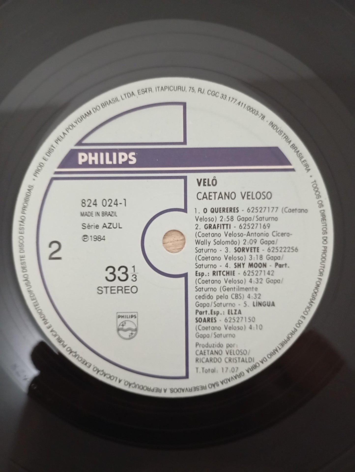 Lp Vinil Caetano Veloso Velô Com Encarte