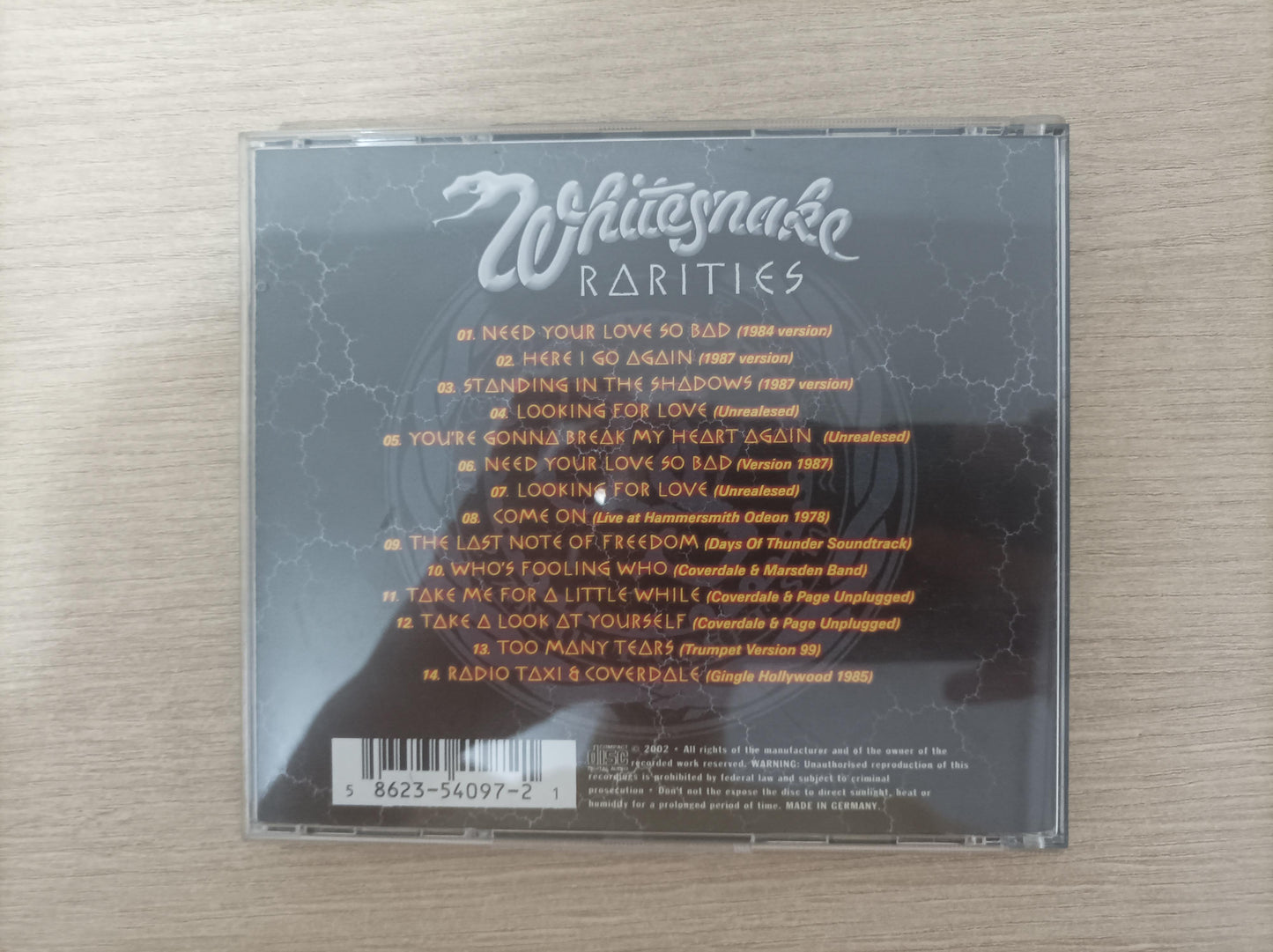 CD Whitesnake Rarities Importado