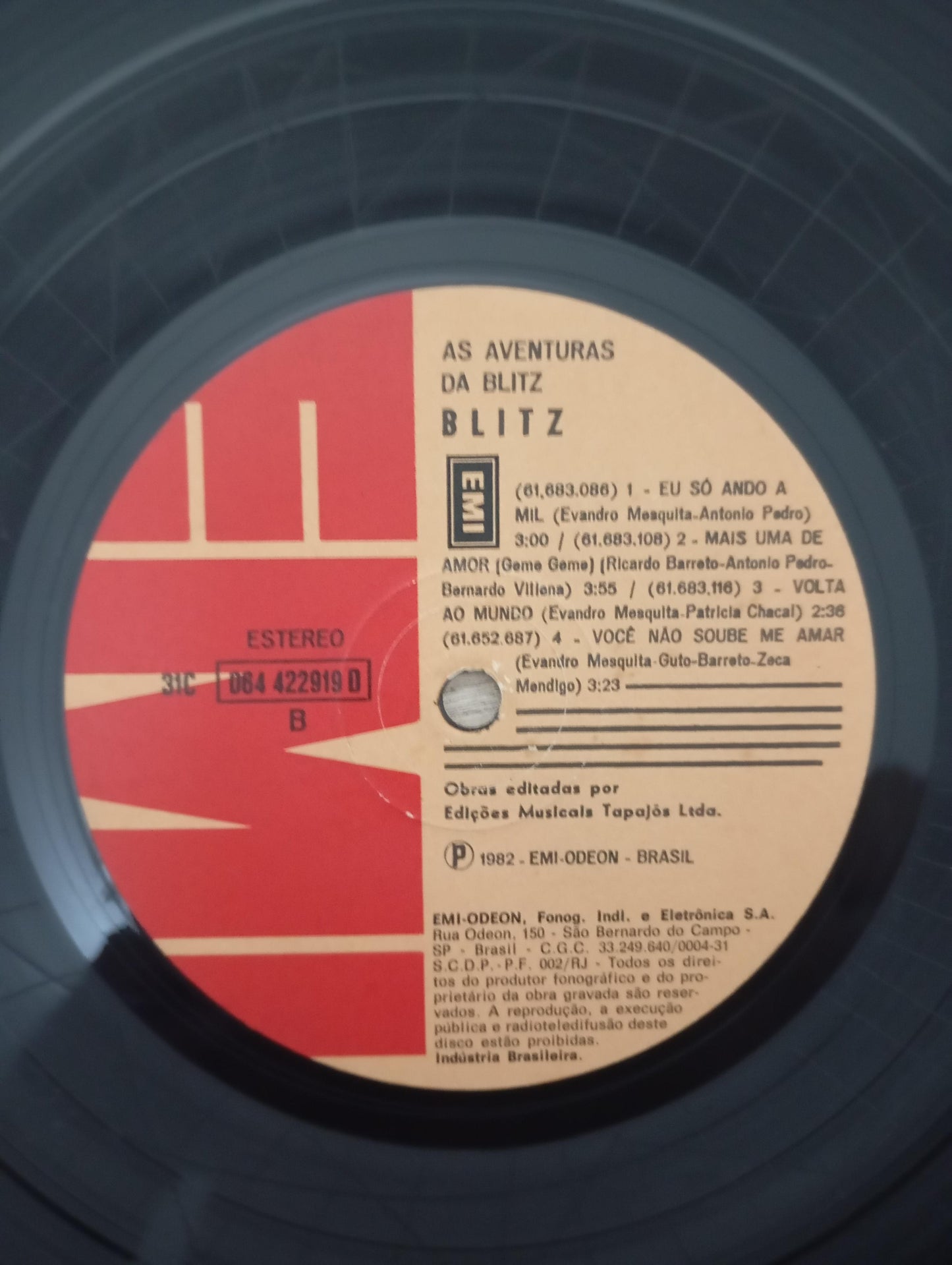 Lp Vinil Blitz As Aventuras Da Blitz Com Encarte