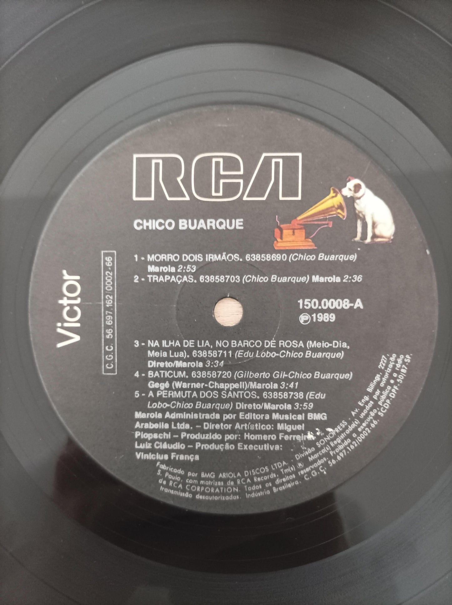 Disco Vinil 1989 Chico Buarque A