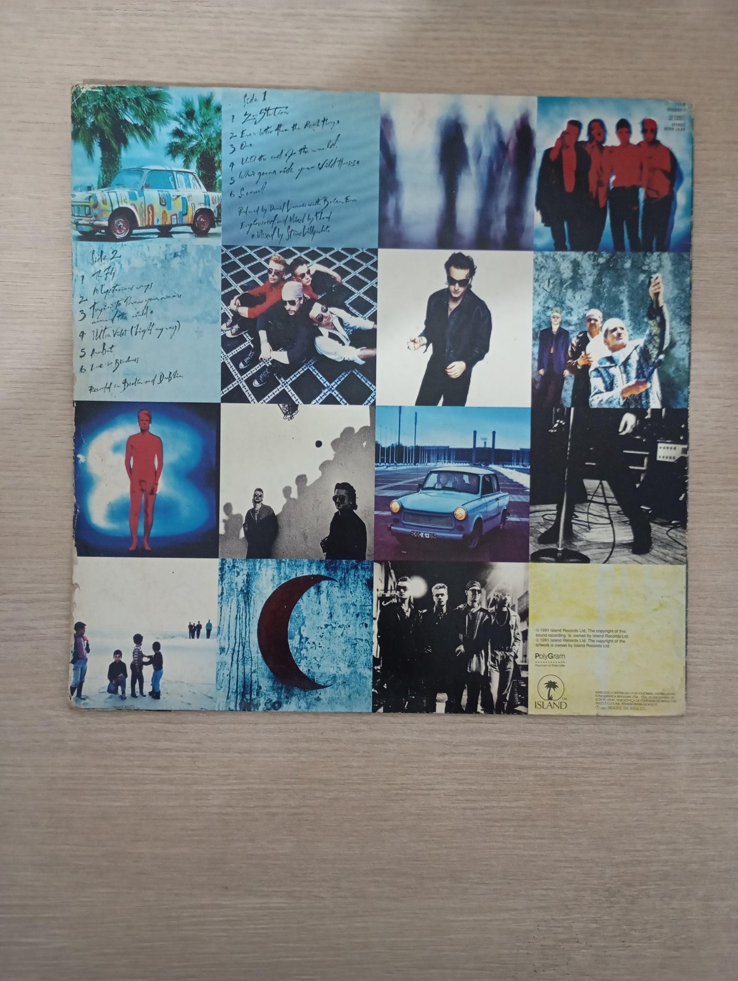 Lp Vinil U2 Achtung Baby Com Encartes