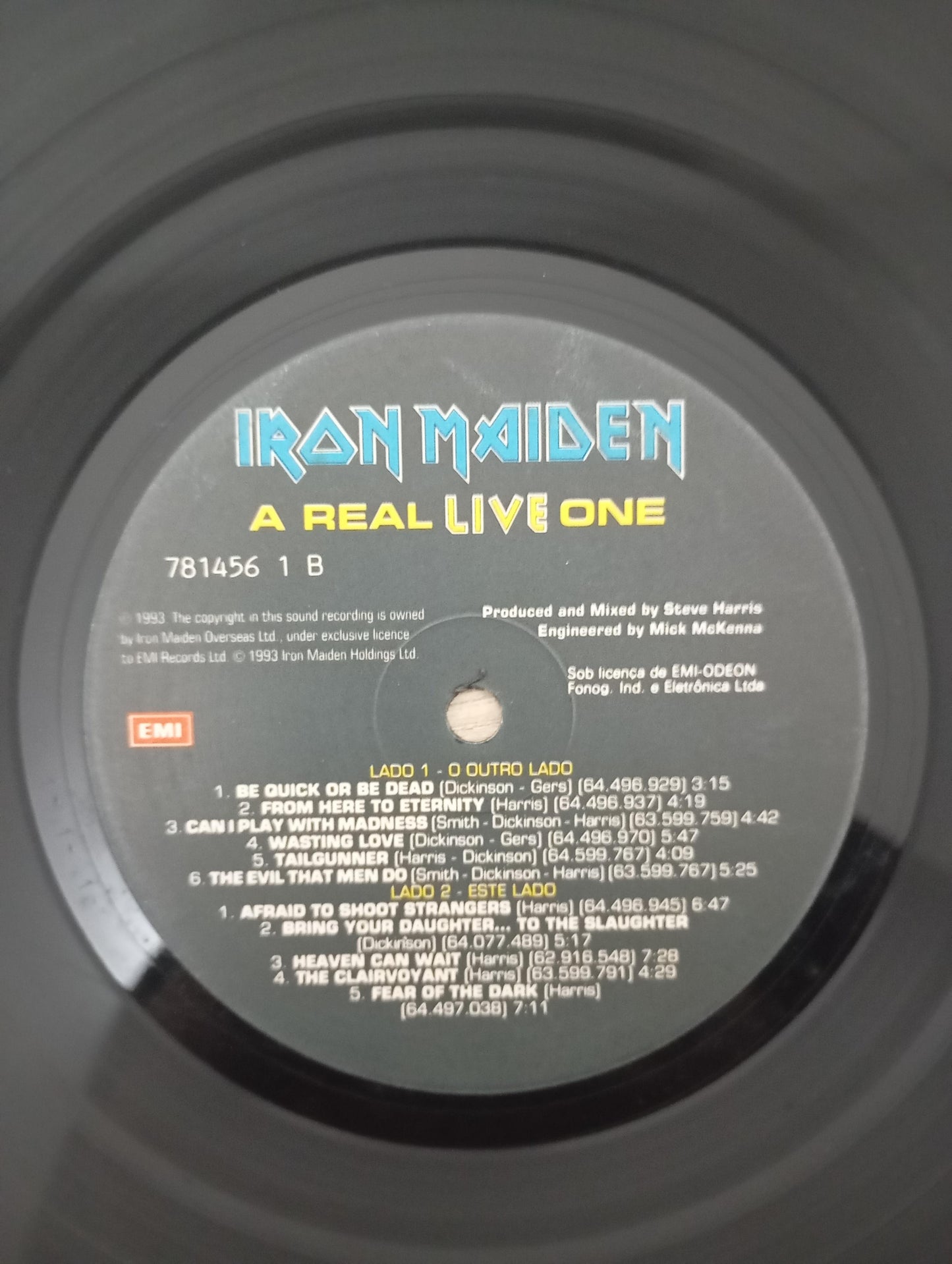 Lp Vinil Iron Maiden A Real Live One Capa Dupla Com Encarte
