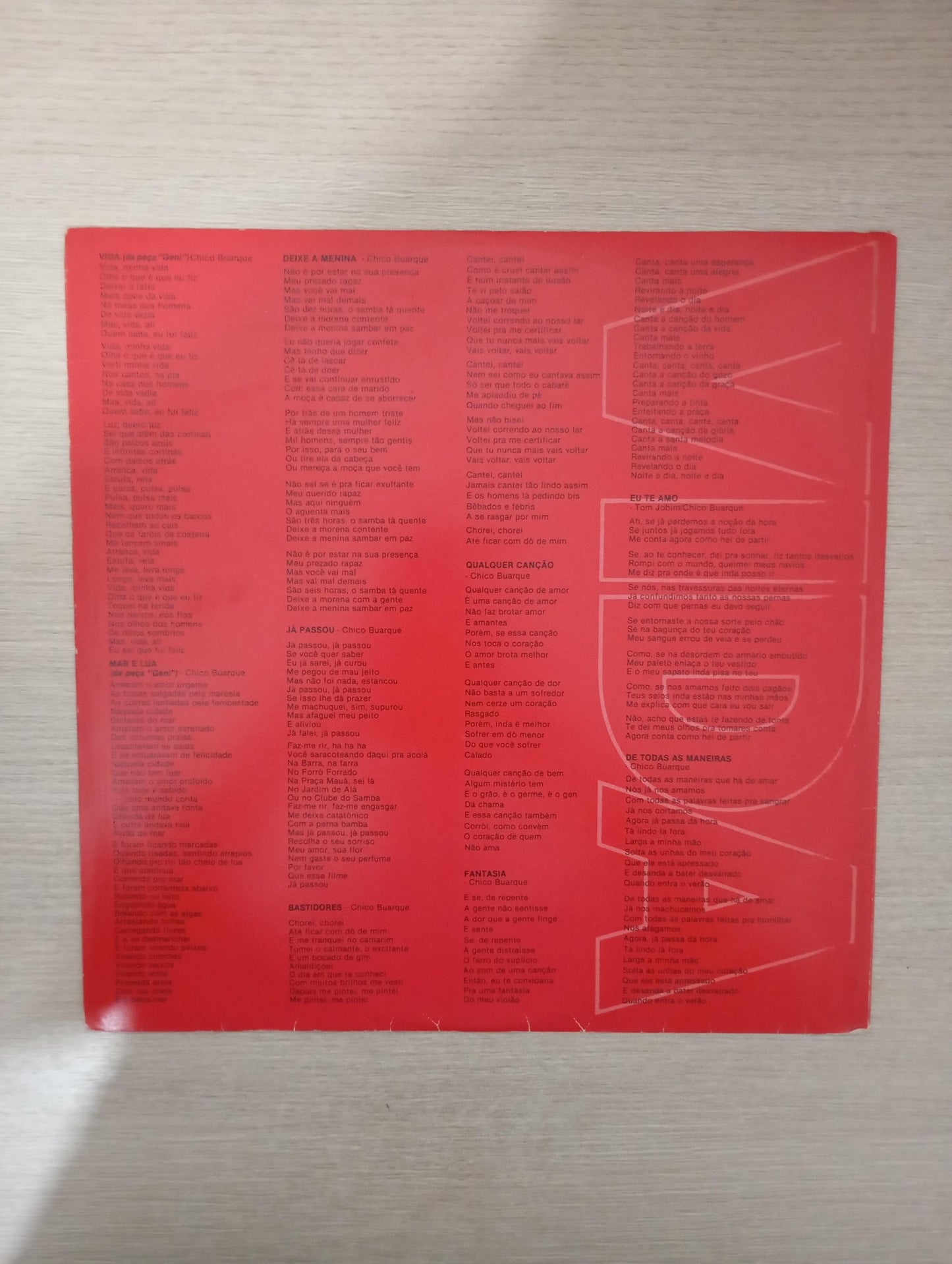 Lp Vinil Chico Buarque Vida Com Encarte