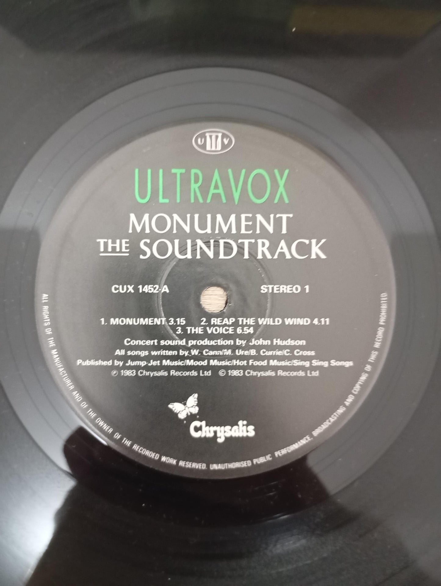 Lp Vinil Ultravox Monument The Soundtrack UK Importado