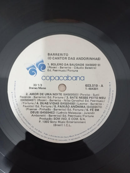 Lp Vinil Barrerito O cantor das andorinhas