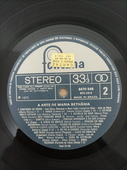 Lp Vinil Maria Bethânia A arte de Duplo