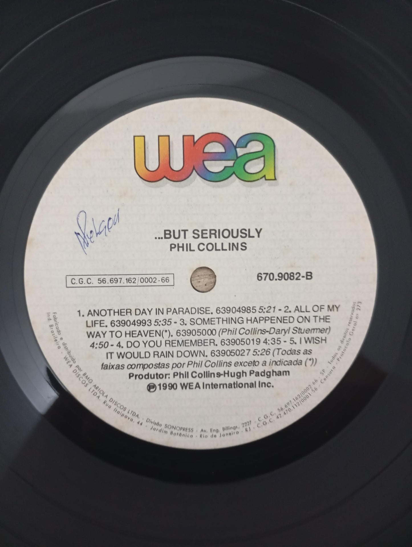 Disco Vinil ...But Seriously Phil Collins Com Encarte A