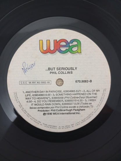 Disco Vinil ...But Seriously Phil Collins Com Encarte A