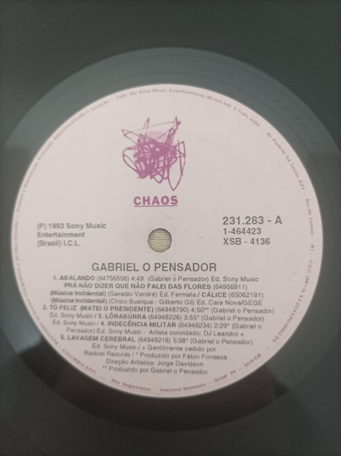 Disco Vinil 1993 Gabriel O Pensador A