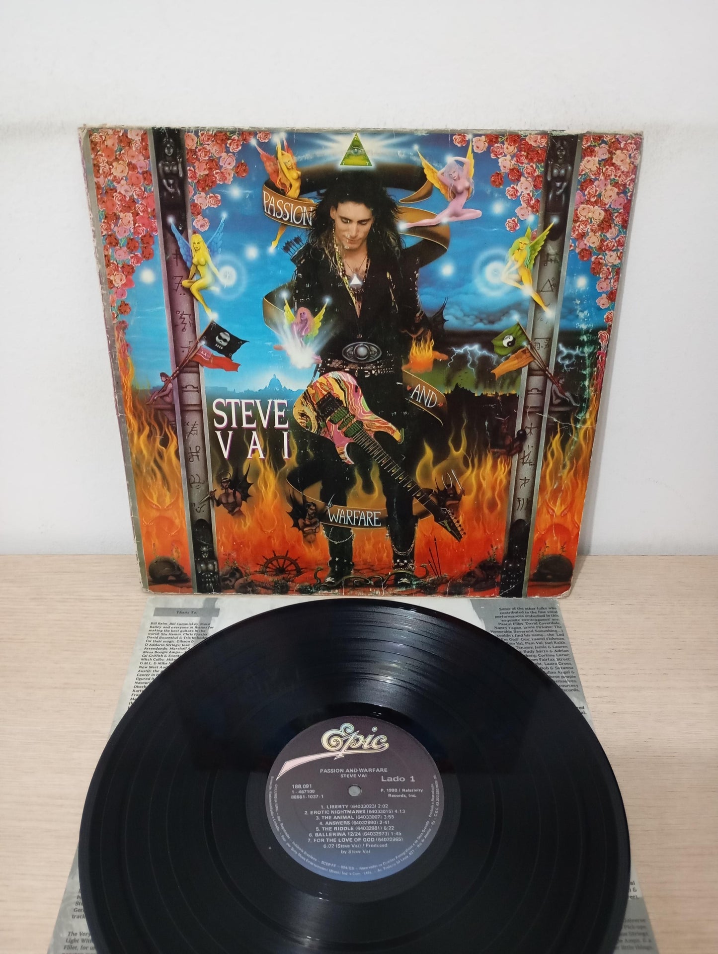 Lp Vinil Steve Vai Passion And Warfare Com Encarte