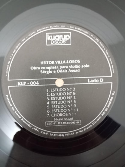 Lp Vinil Heitor Villa-Lobos Obra Completa Violão Solo Duplo