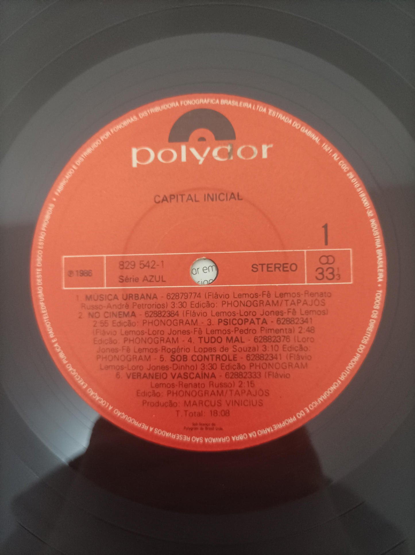 Disco Vinil 1986 Capital Inicial Com Encarte A