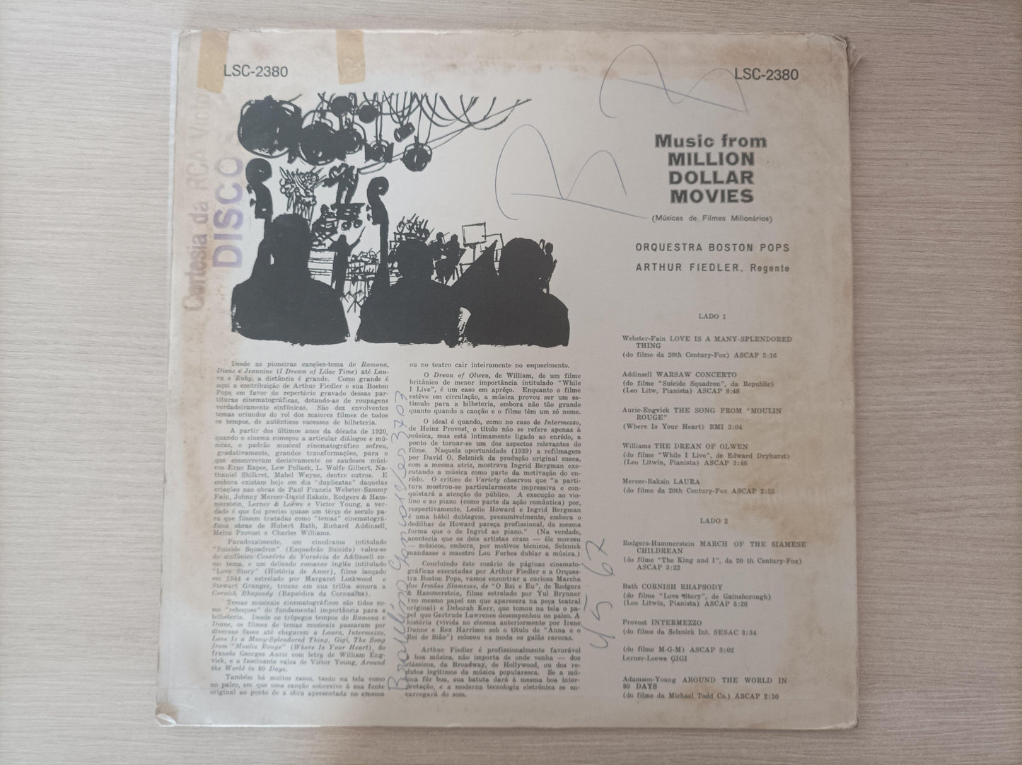 Lp Vinil Arthur Fiedler Music From Million Dollar Movies