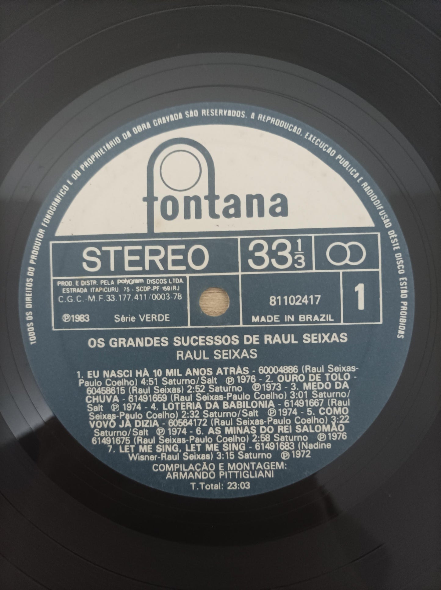 Lp Vinil Raul Seixas Os Grandes Sucessos de