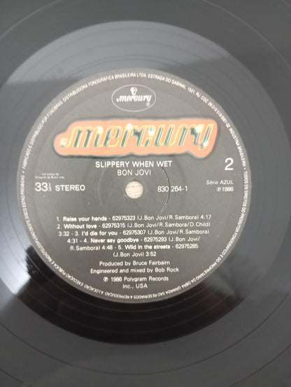 Lp Vinil Bon Jovi Slippery When Wet Com Encarte