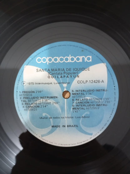 Disco Vinil Santa Maria De Iquique Quilapayún C Encarte