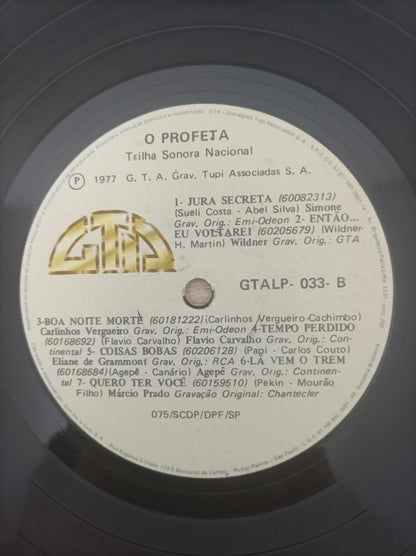 Lp Vinil O Profeta Trilha Nacional