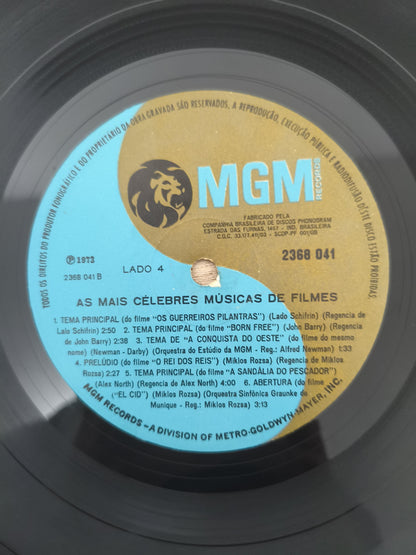 Lp Vinil As Mais Celebres Músicas de Filmes Duplo