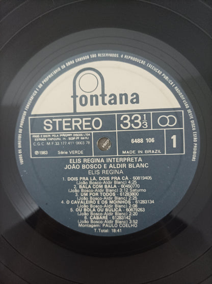 Lp Vinil Elis Regina João Bosco e Aldir Blanc Com Encarte