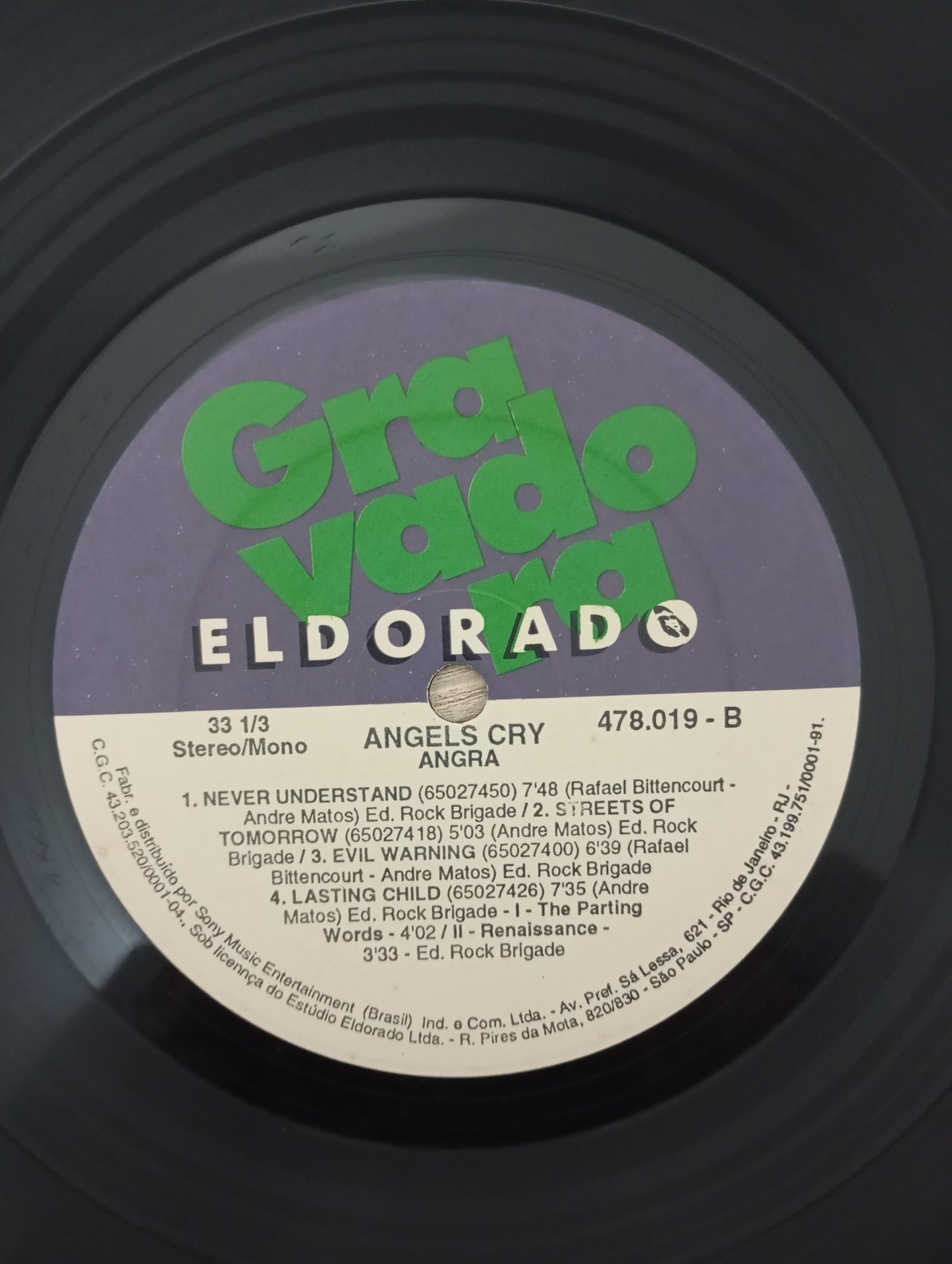 Lp Vinil Angra Angels Cry Com Encarte