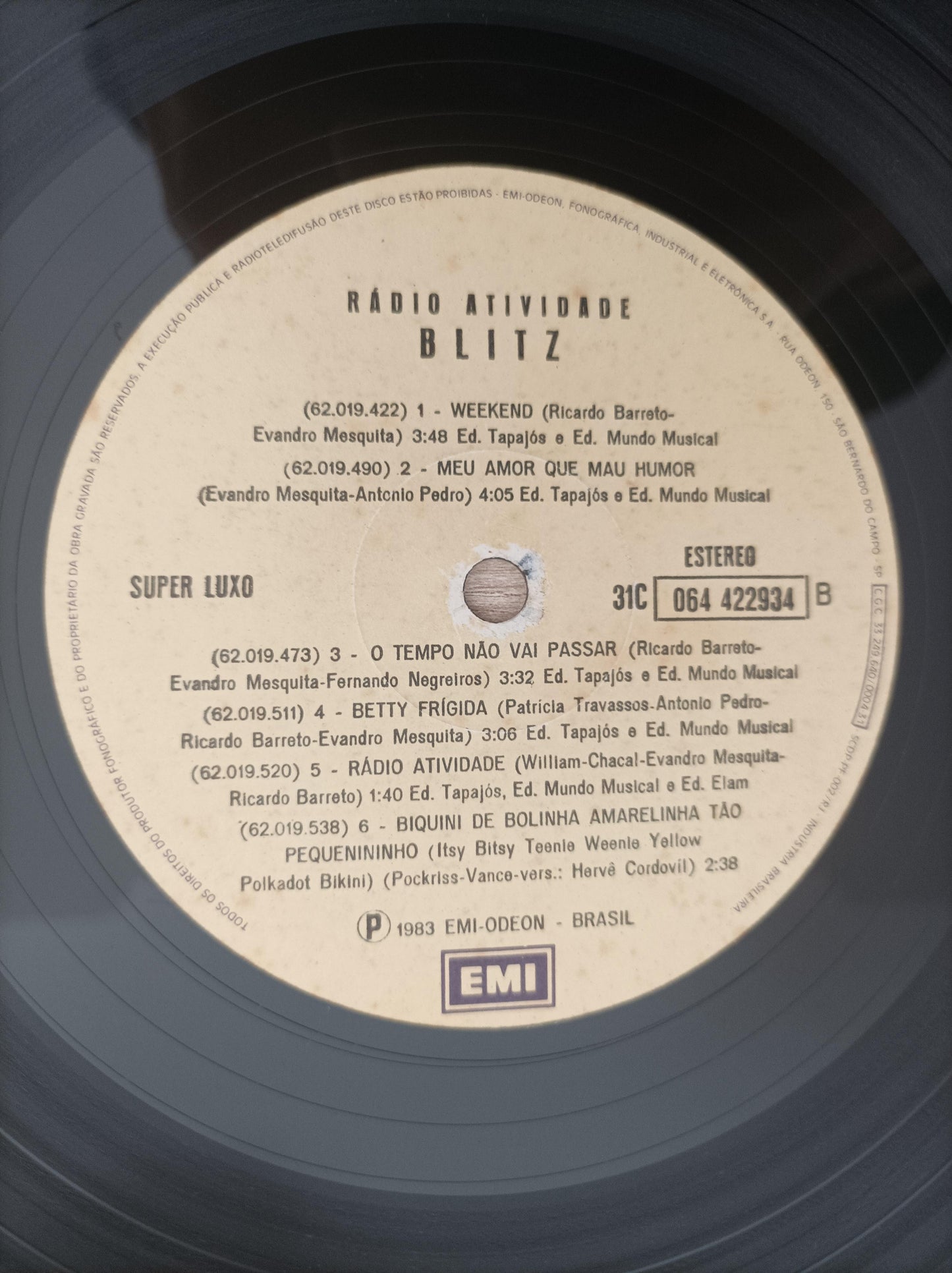 Lp Vinil Blitz Radioatividade Capa Dupla Encartes