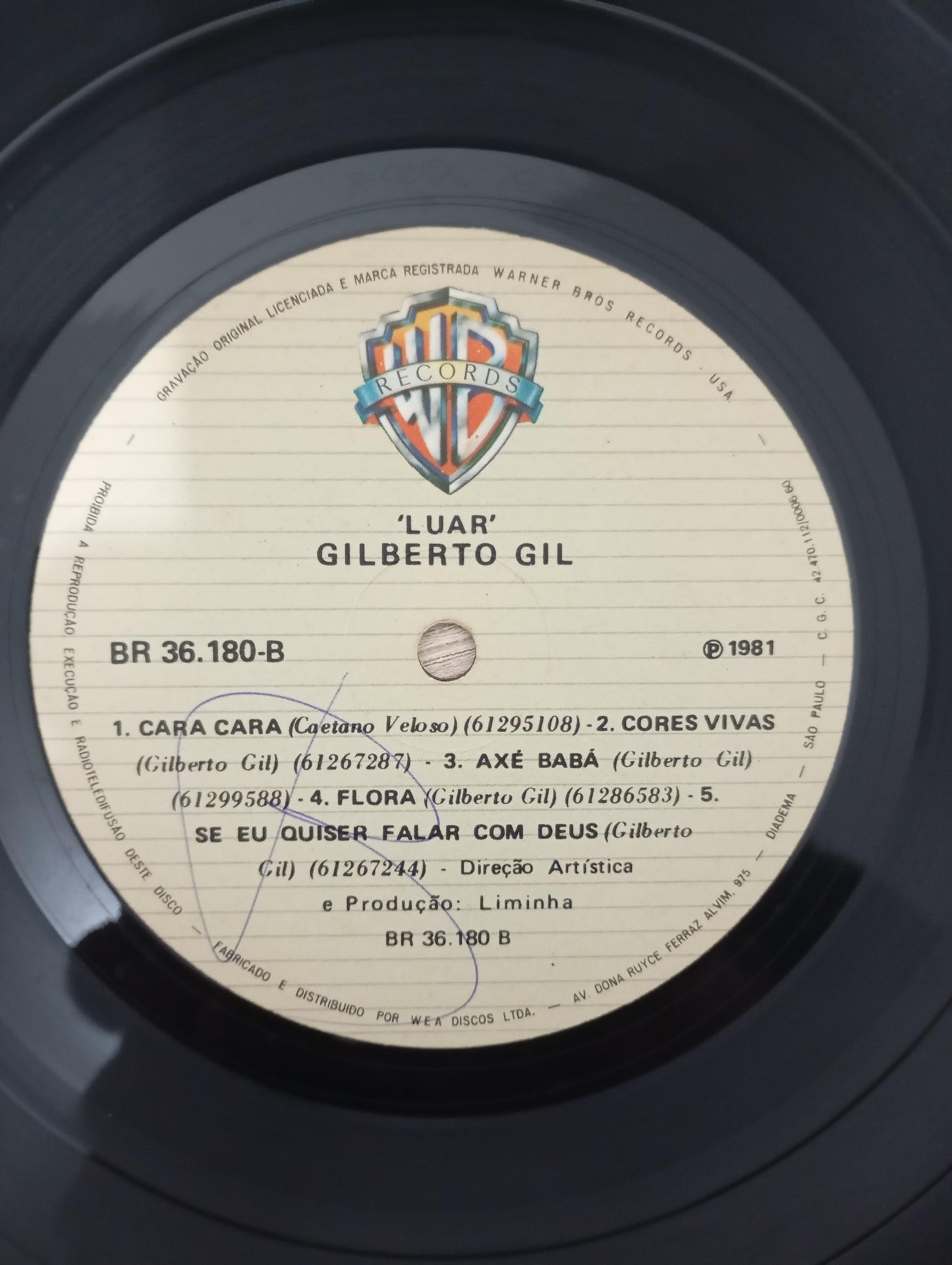 Lp Vinil Gilberto Gil Luar Com Encarte, Leia