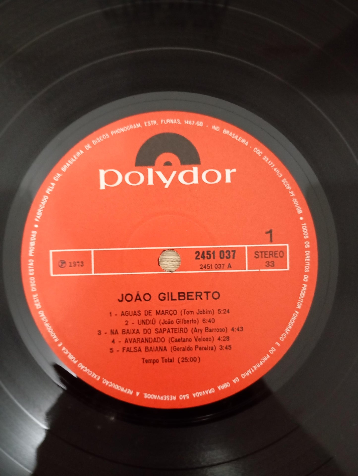 Lp Vinil João Gilberto 1973