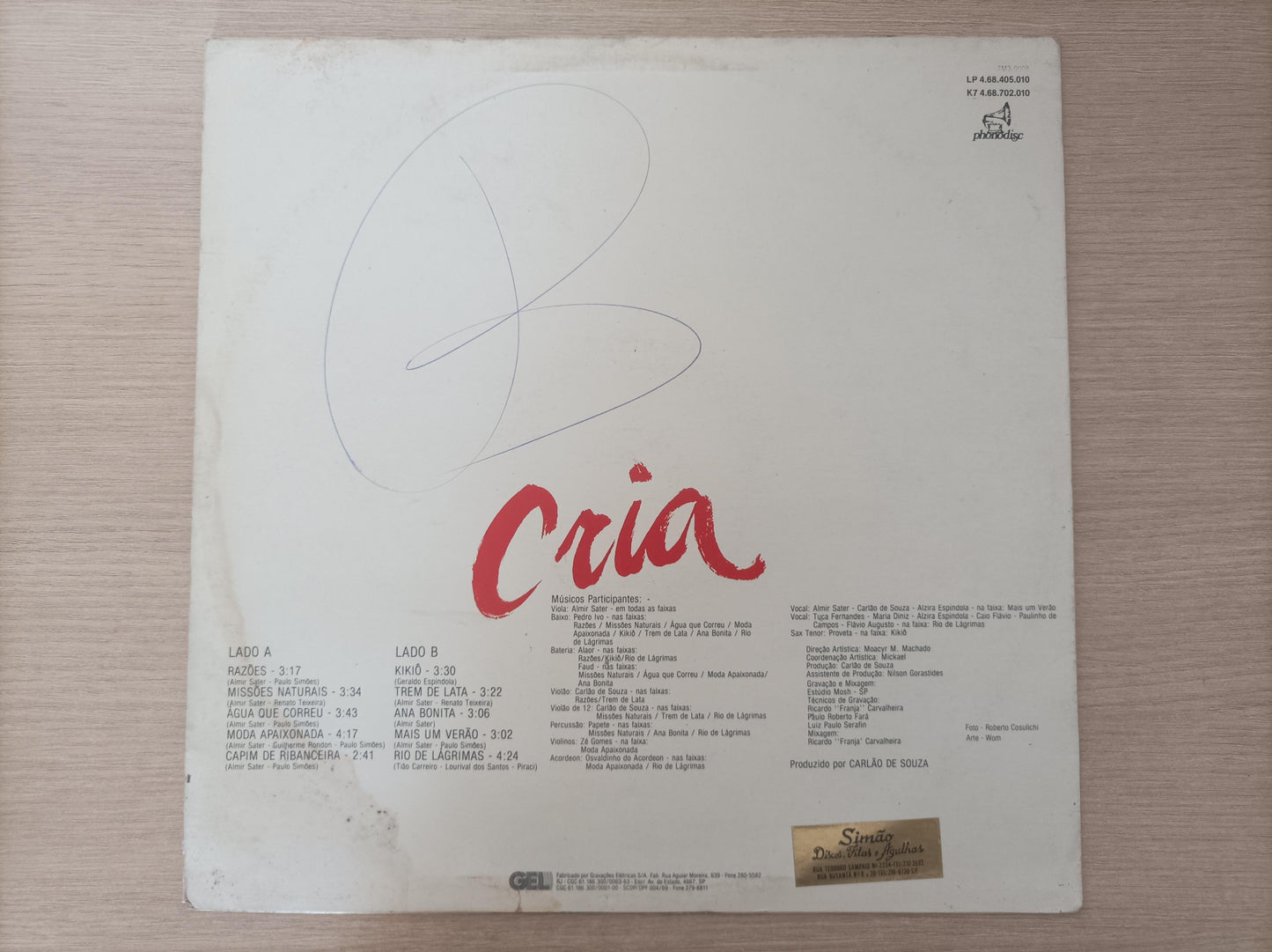 Lp Vinil Almir Sater Cria