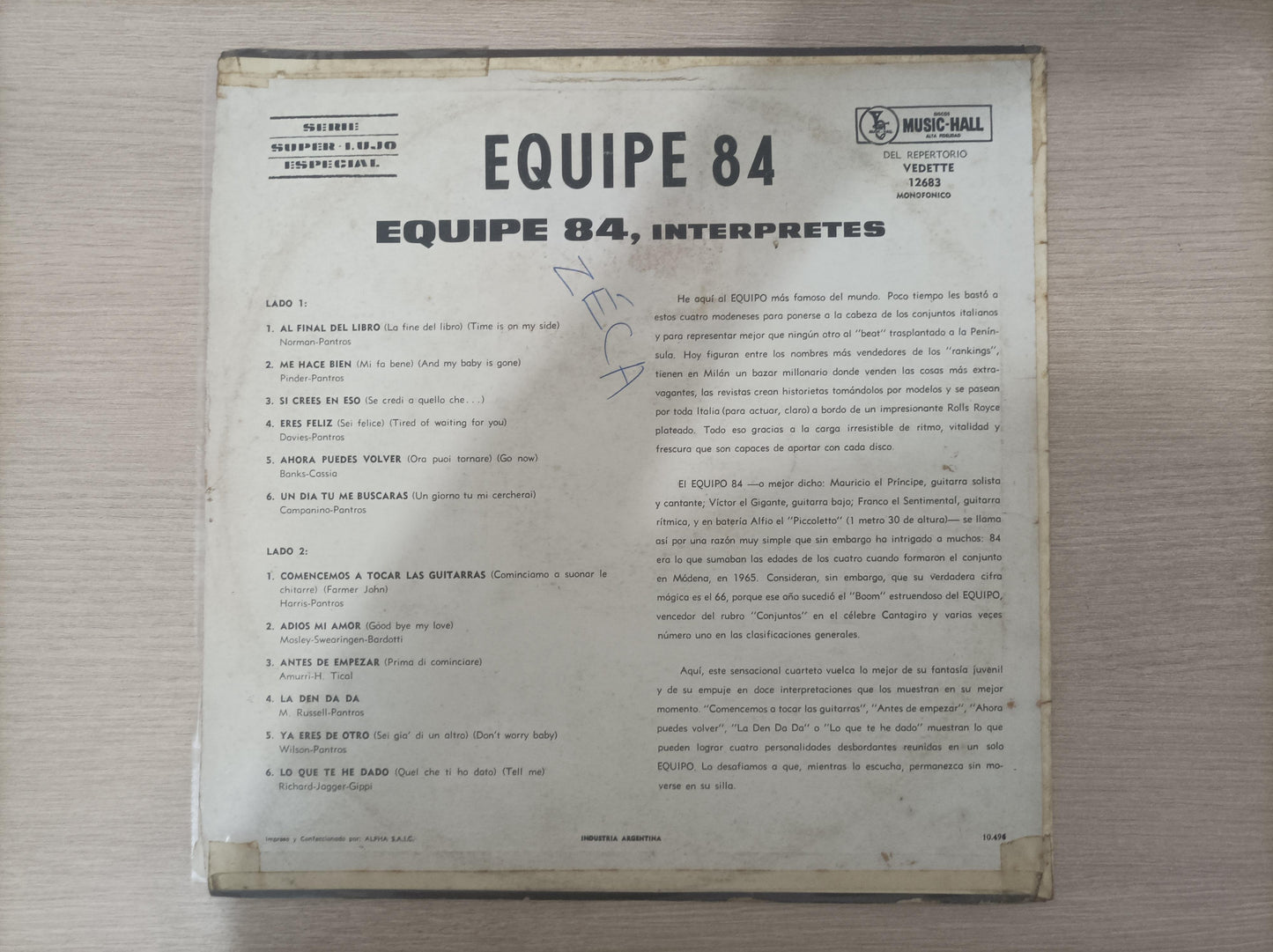 Lp Vinil Equipe 84 None Importado