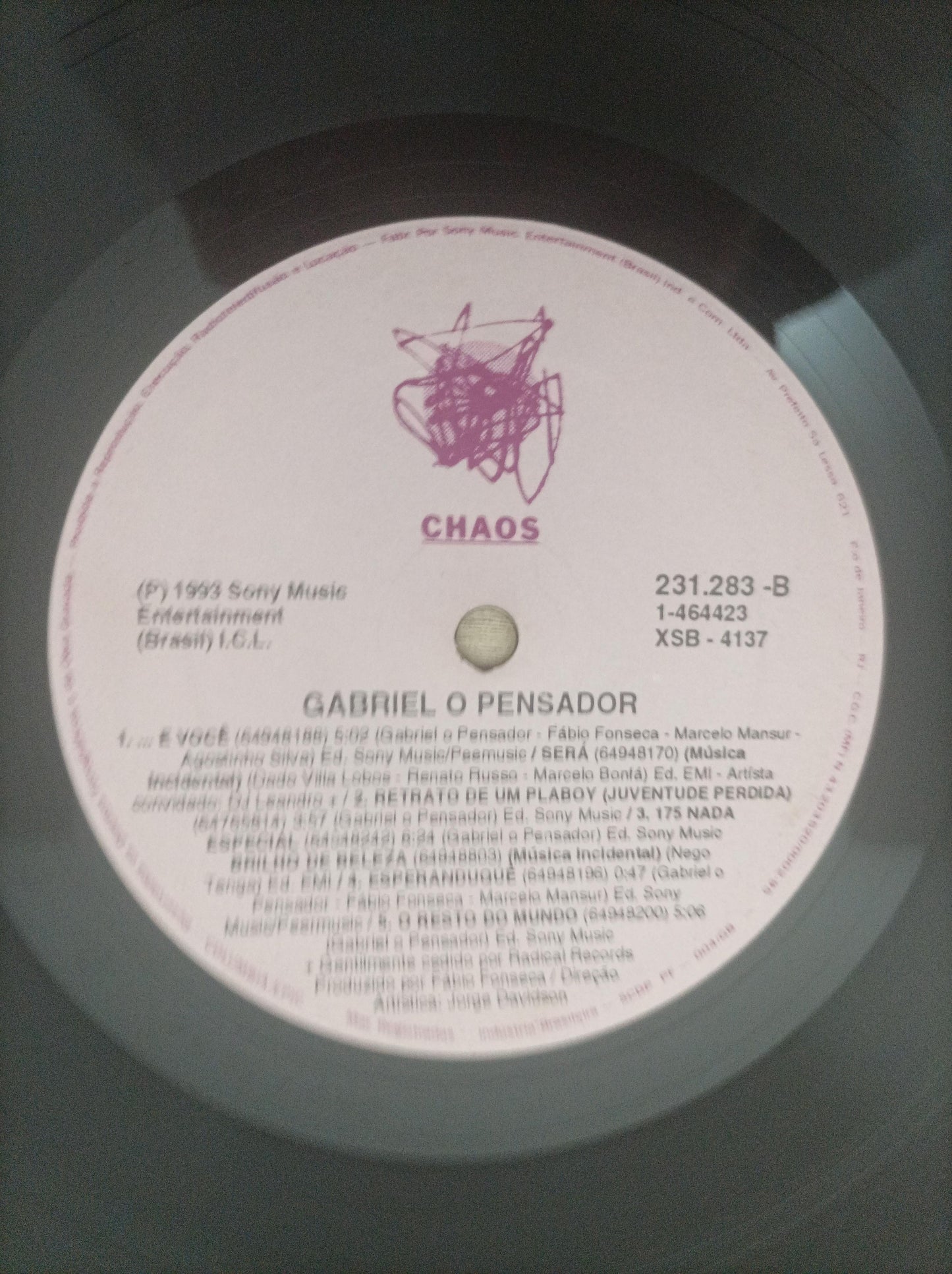 Disco Vinil 1993 Gabriel O Pensador A