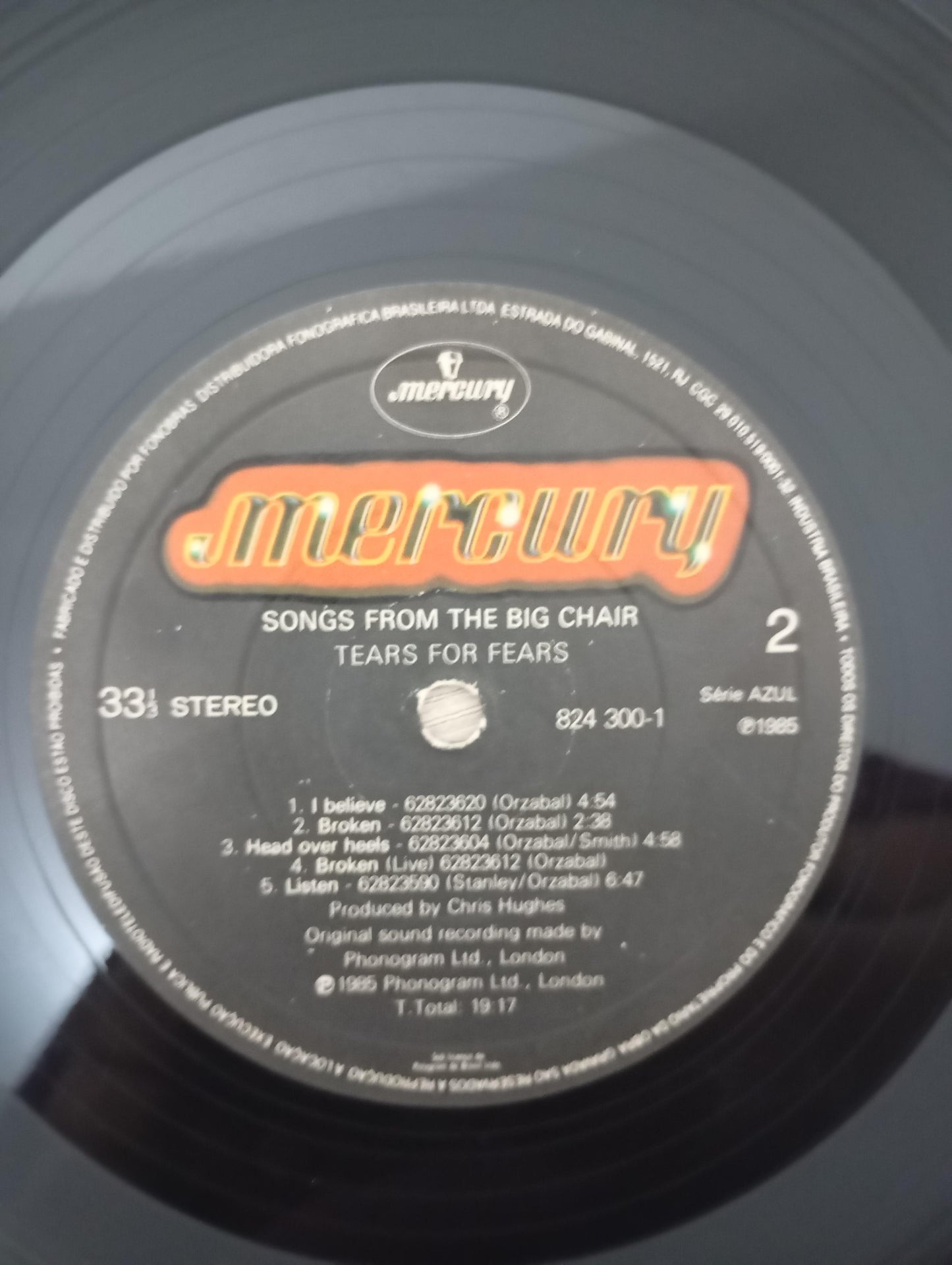 Lp Vinil Tears For Fears Songs From The Big Chair C Encarte