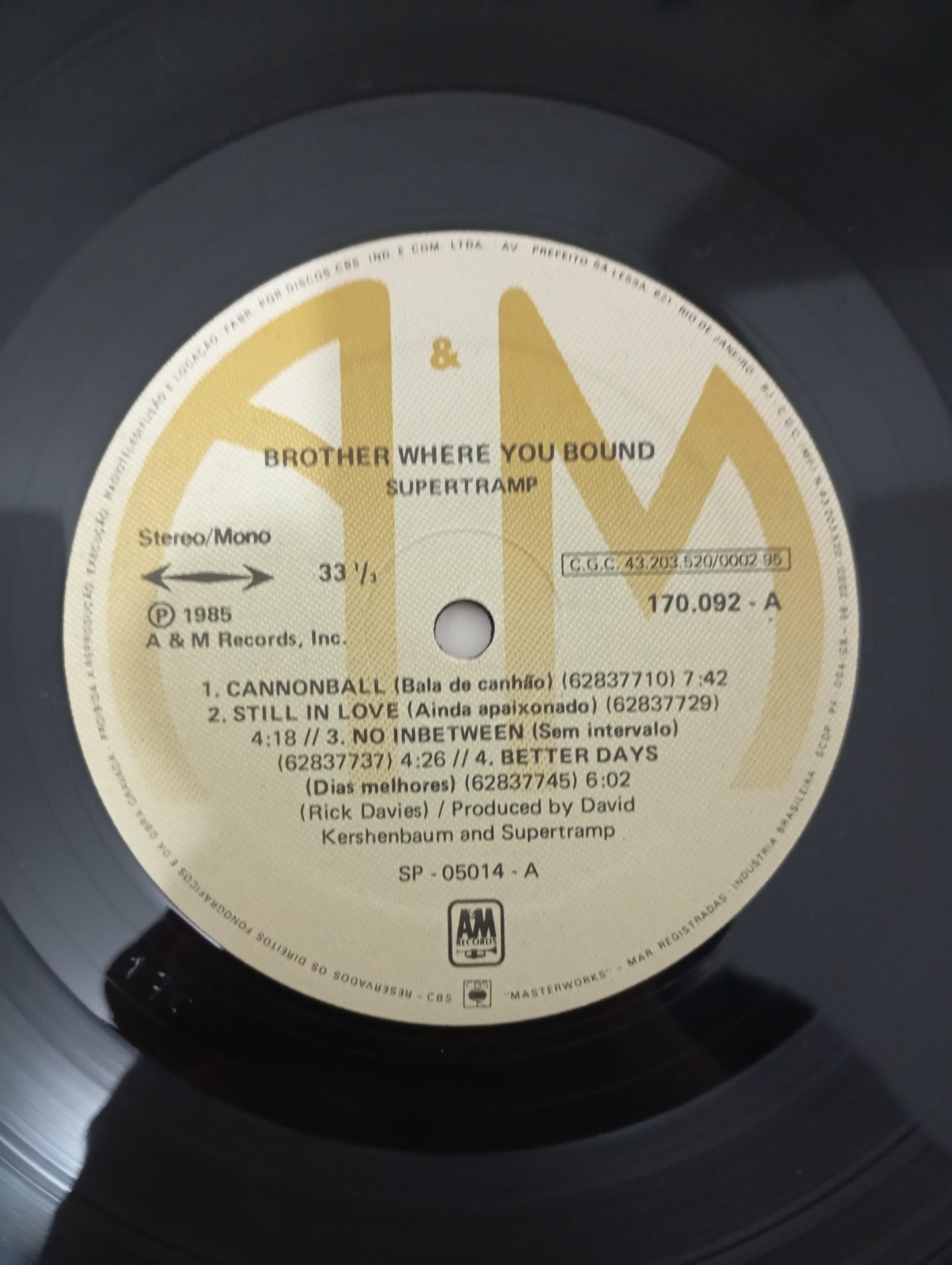 Lp Vinil Supertramp Brother Where You Bound Com Encarte