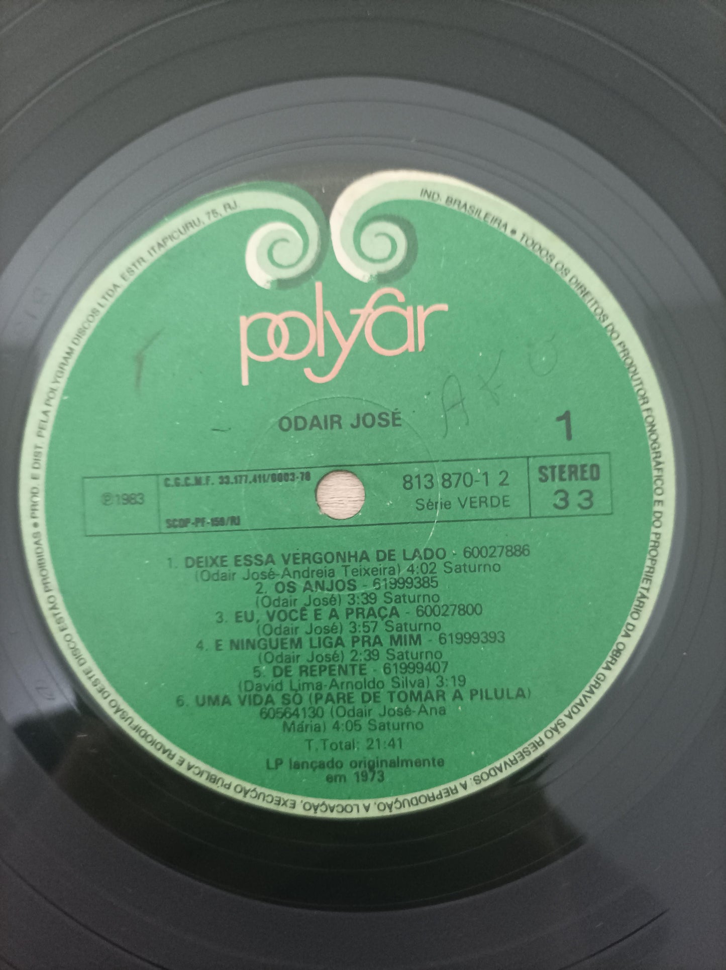 Lp Vinil Odair José 1983