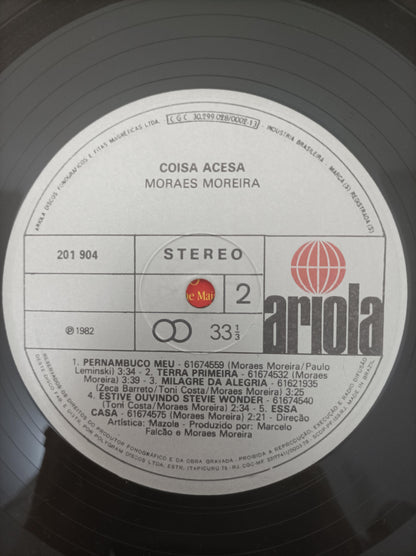 Lp Vinil Moraes Moreira Coisa Acesa Capa Dupla Com Encarte