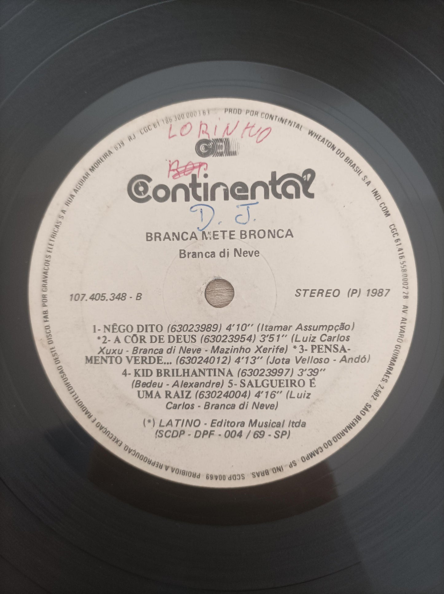 Disco Vinil Branca Mete Bronca! Branca Di Neve A