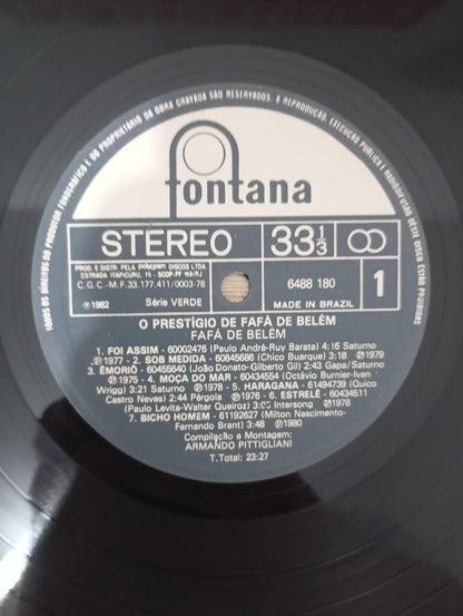 Lp Vinil Fafá De Belém O Prestígio De Fafá De Belém