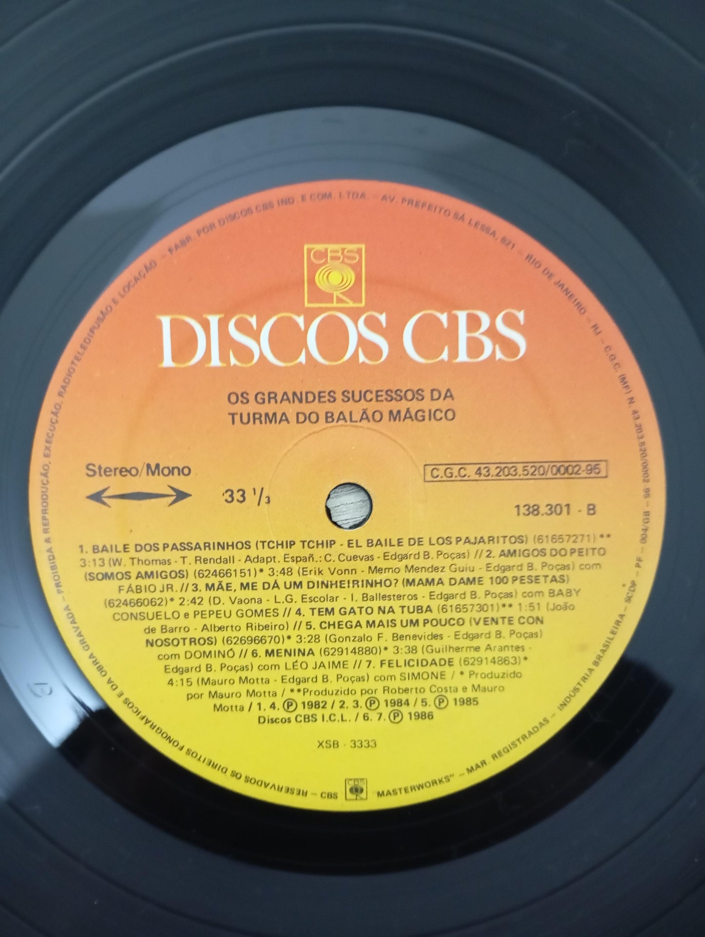 Lp Vinil A Turma Do Balão Mágico Grandes Sucessos C Encarte