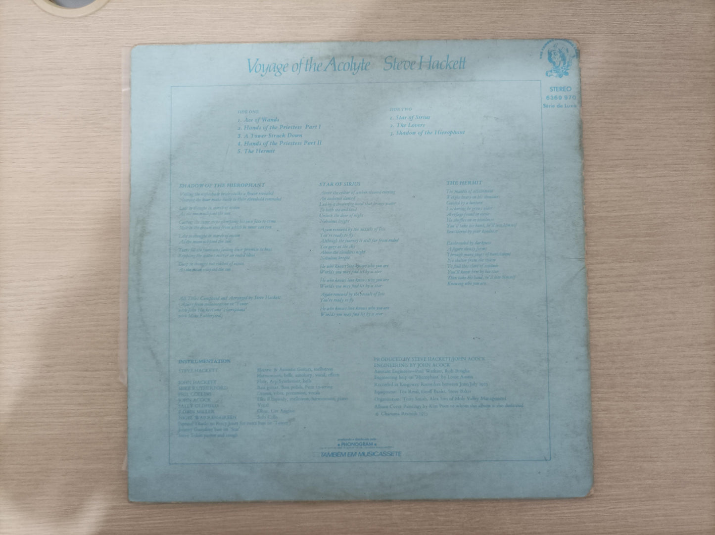 Disco Vinil Voyage Of The Acolyte Steve Hackett C/ Encarte A