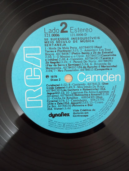 Lp Vinil 50 Sucessos Inesquecíveis Meio Século de Sertaneja