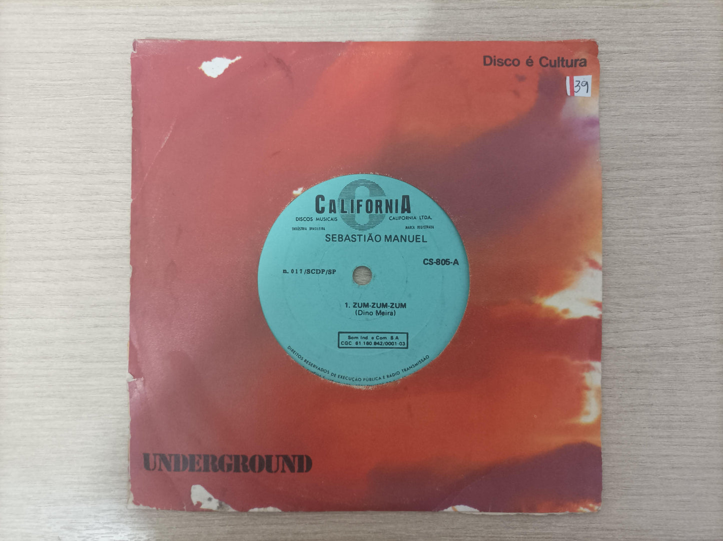 Compacto Vinil Sebastião Manuel Zum-zum-zum