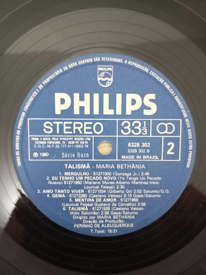 Lp Vinil Maria Bethânia Talismã Com Encarte
