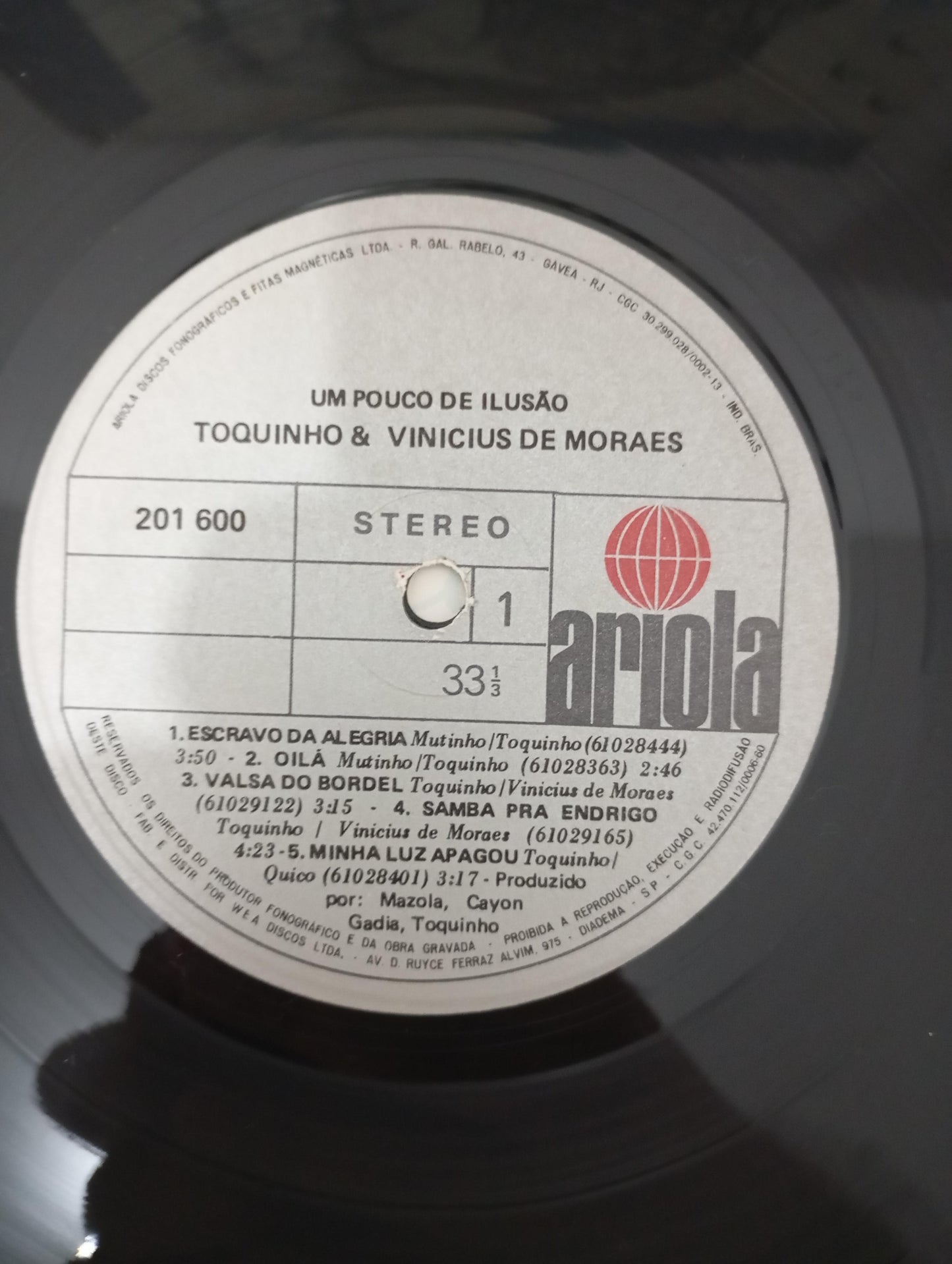 Lp Vinil Toquinho & Vinicius Um Pouco De Ilusão Com Encarte