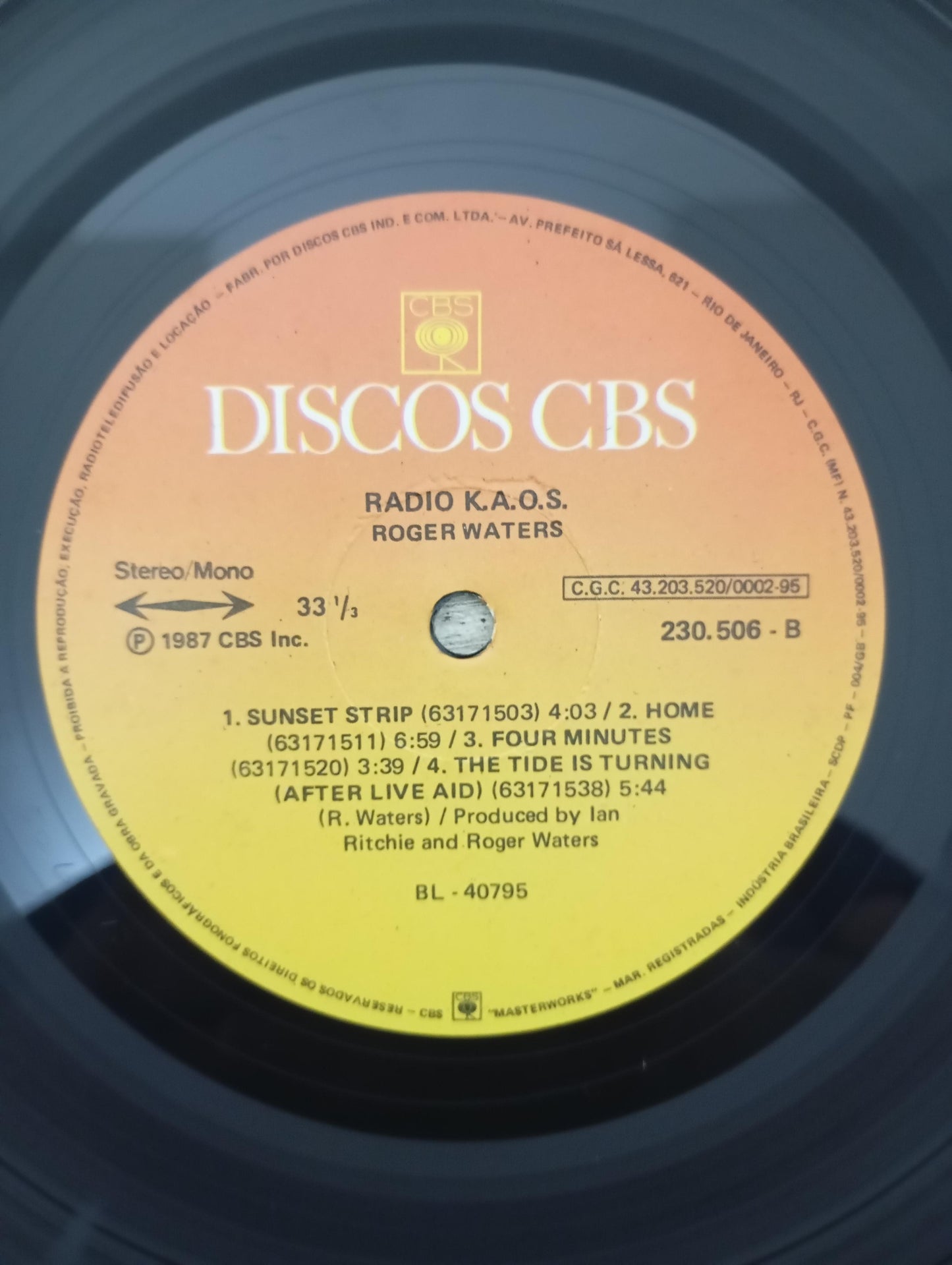 Lp Vinil Roger Waters Radio K.A.O.S Com Encarte