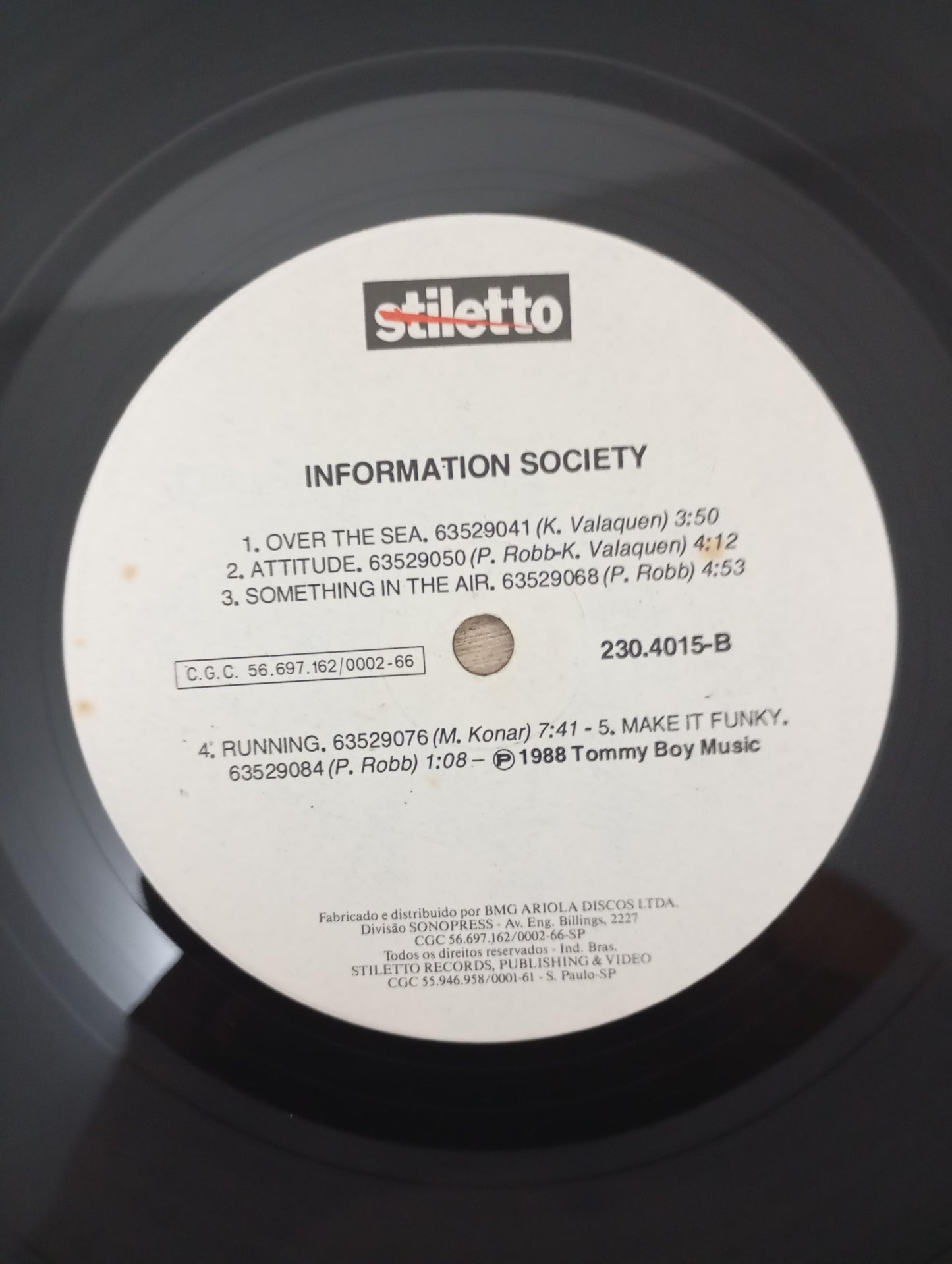 Lp Vinil Information Society 1988 Com Encarte