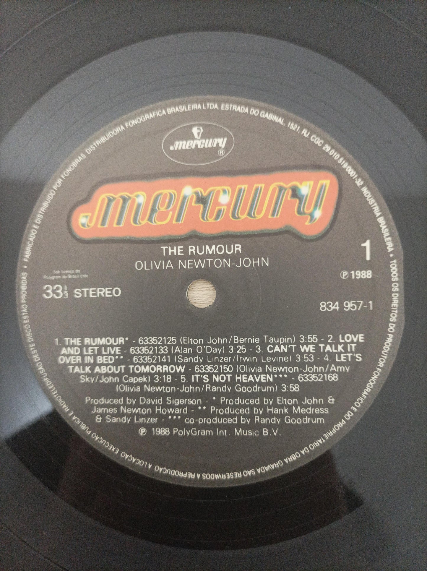 Lp Vinil Olivia Newton-John The Rumour