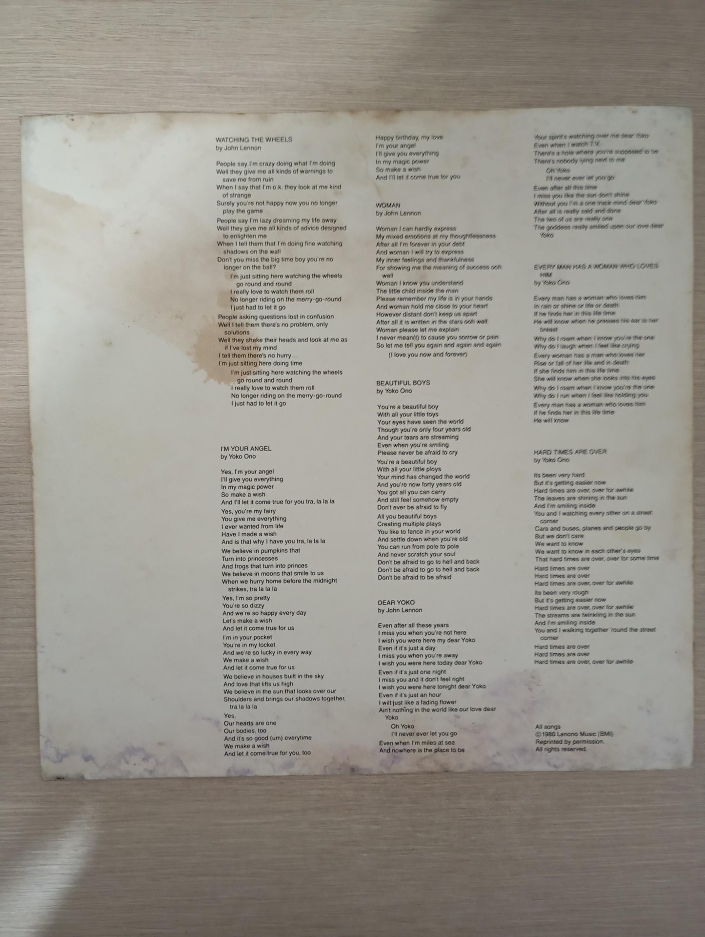 Lp Vinil John Lennon & Yoko Ono Double Fantasy Com Encarte