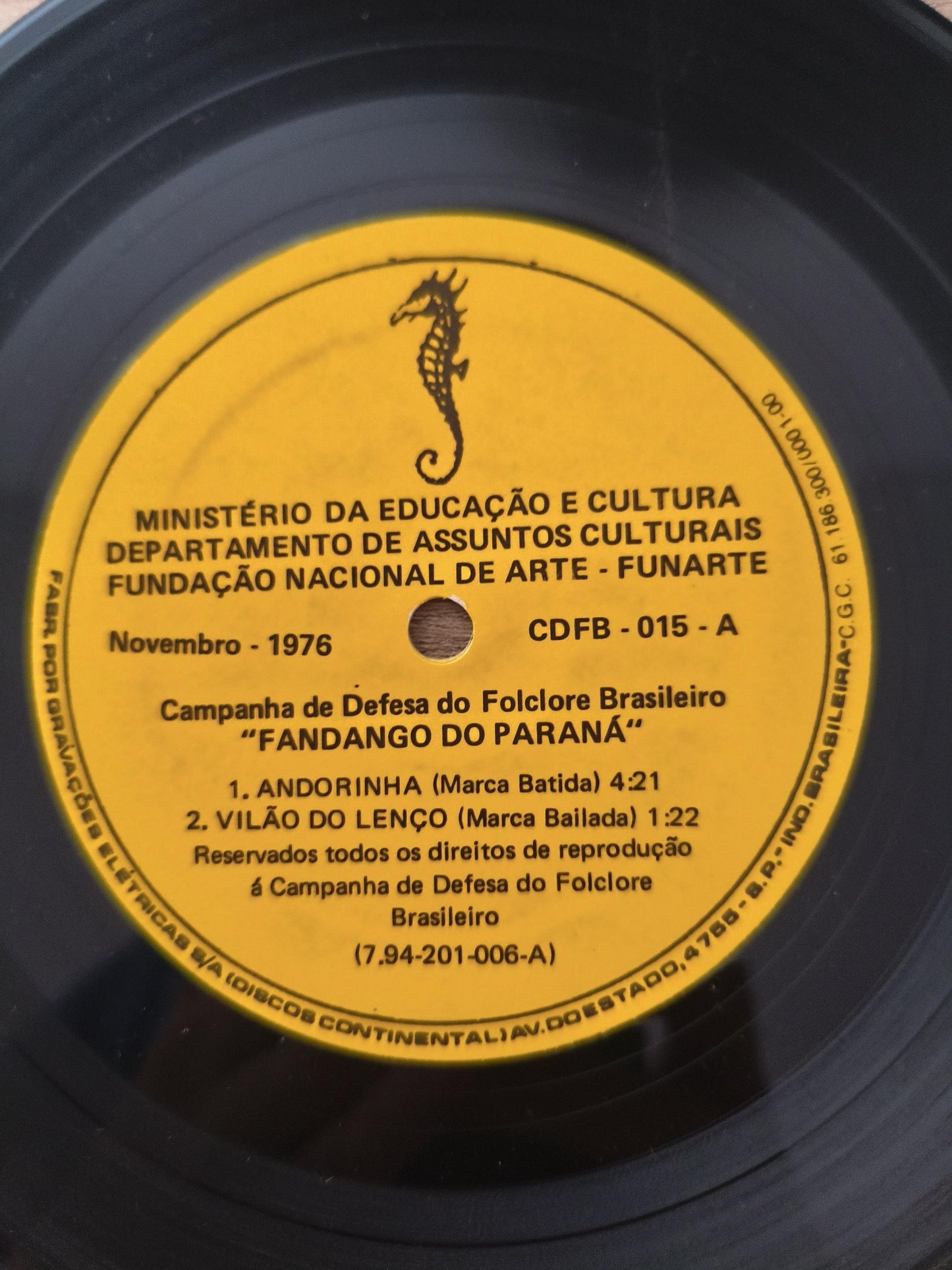 Compacto Vinil Folclore Brasileiro 15 Fandango Do Paraná