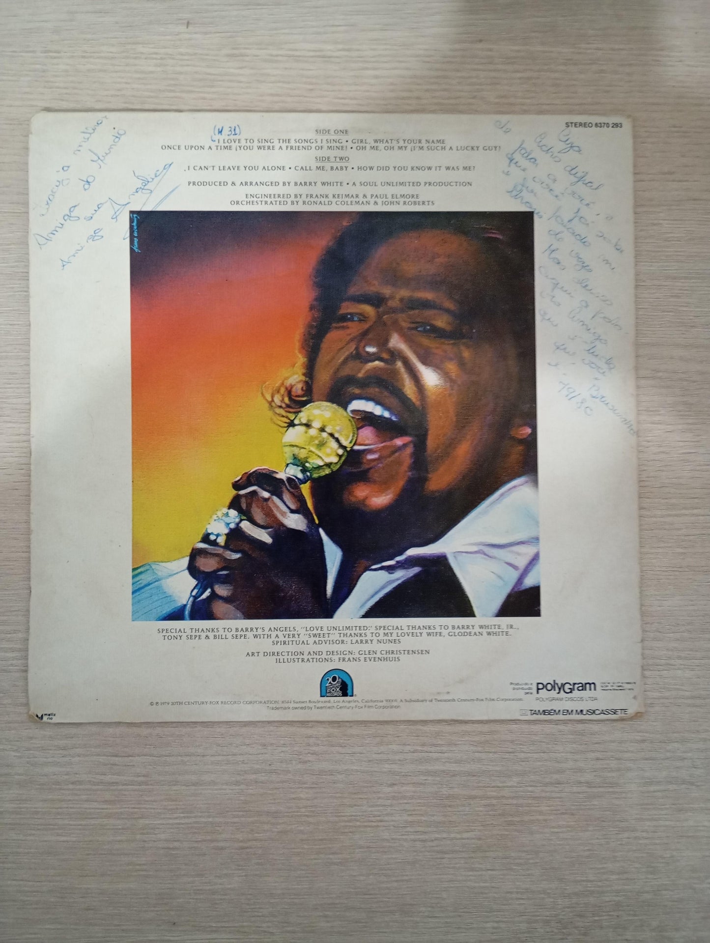 Lp Vinil Barry White I Love To Sing The Songs I Sing