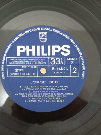 Lp Vinil Jorge Ben 1969 Original Mono