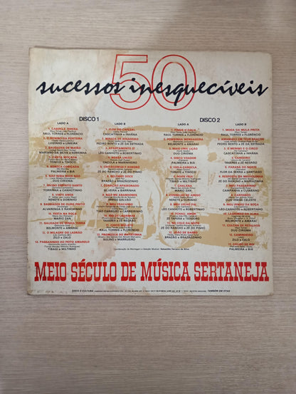 Lp Vinil 50 Sucessos Inesquecíveis Meio Século de Sertaneja